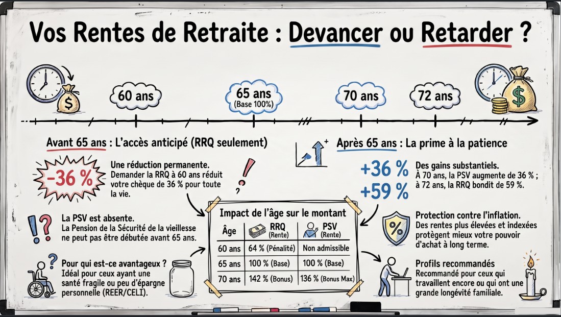 image rente retarder ou devancer